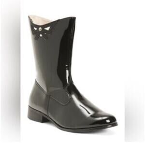 L’amour Size 8 Toddler black patent leather mid-calf boot